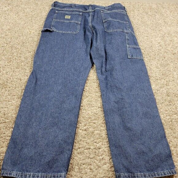 Wrangler Carpenter Jeans Mens 40x30 Dungarees Denim Utility Workwear - Picture 6 of 8